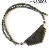 13 Ribs Hematite Gemstone Beads Necklace